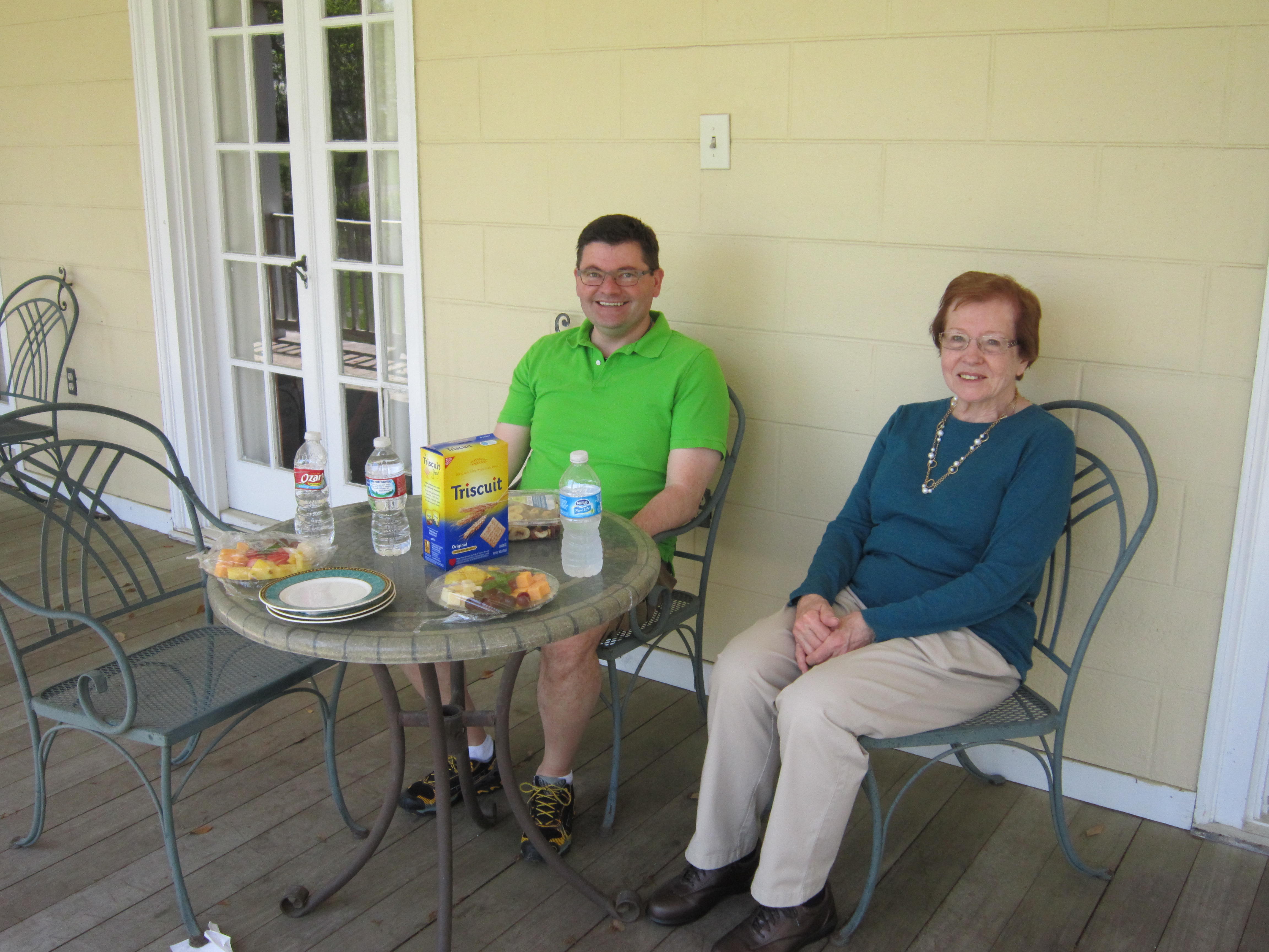 Lunch on the veranda at Ormond Plantation